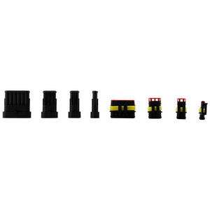 Juego de fusibles de conector a prueba de agua para automóvil, 1/2/3/4/5/6 pines, cable eléctrico para automóvil, conector a prueba de agua, terminal de enchufe + kit de fusibles