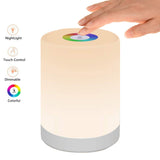 Luz de Noche Recargable, MCSWKEY Luz de Nocturna LED 6 Colores LED Lámparas de Mesa Inteligente para Bebe, Control Tactil, Regulable, Cambio de Color RGB para Niños, Habitación, Cámping (Blanco Cálido)