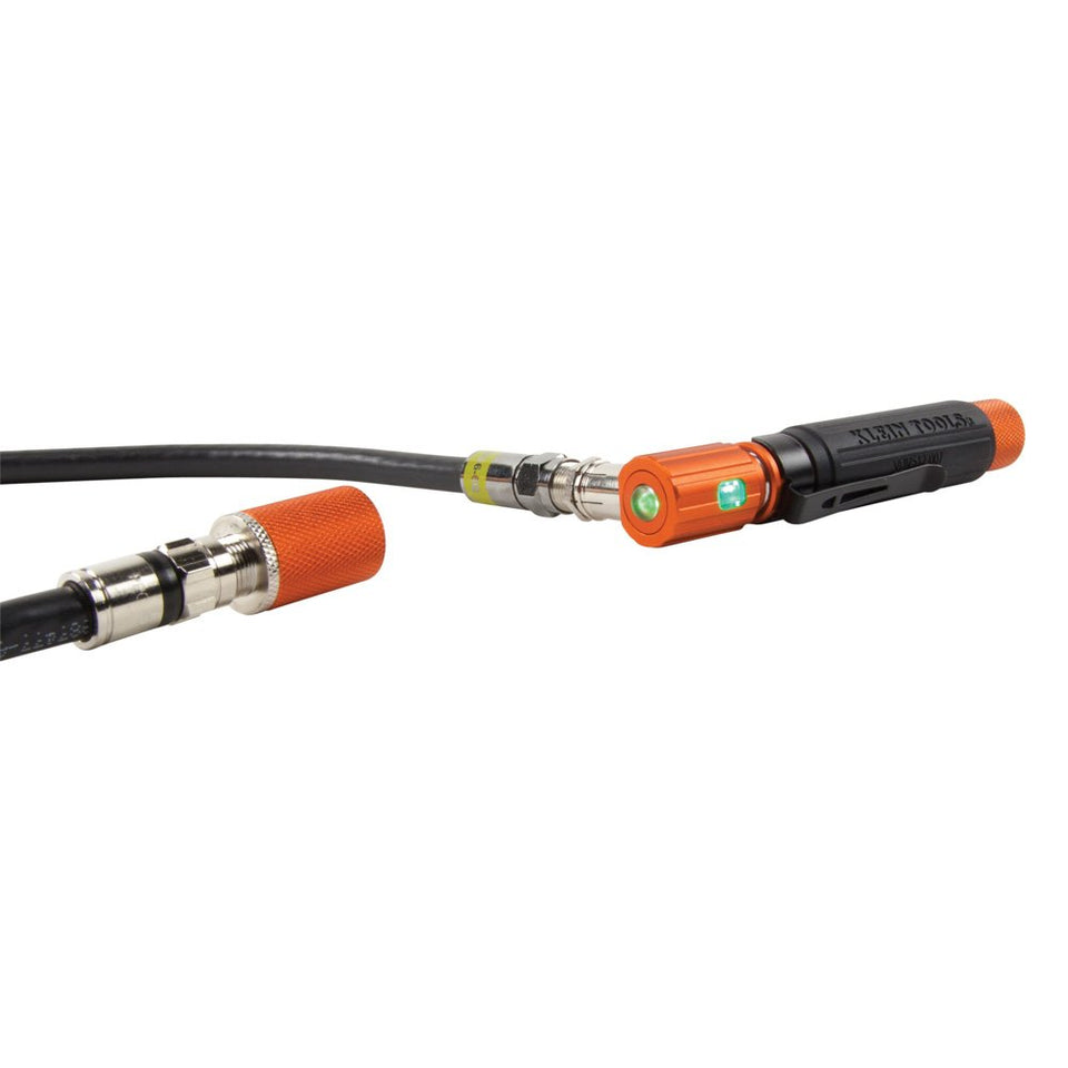 Comprobador de continuidad de cable coaxial con mando a distancia, pitido audible y herramientas LED Klein VDV512-007