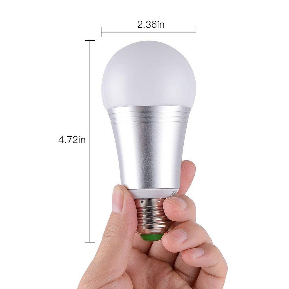 AUSEIN Bombilla LED Inteligente, WiFi Bombillas Inteligentes 6000K 7W Dimmable Smartphone de Color Controlado Luz Blanca, No Se Requiere Hub, Funciona con Amazon Echo Alexa Google Home E26 A19