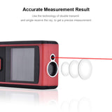 WZTO Medidor Láser de Distancia Digital, Telémetro Láser 40m Mini Portátil Metro Láser, Alta Precisión ±1.5 mm, Pantalla Retroiluminada LCD, Gran Capacidad de Almacenamiento, Rápida Medición, Area Volume