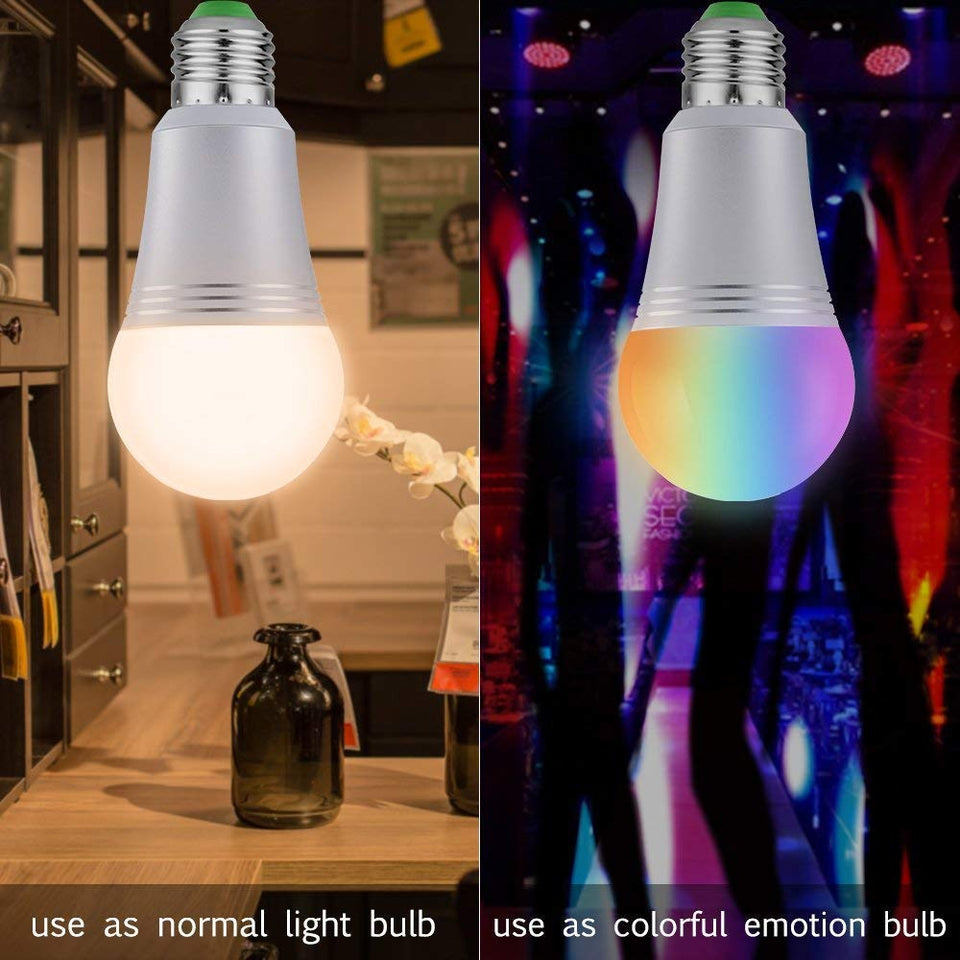 AUSEIN Bombilla LED Inteligente, WiFi Bombillas Inteligentes 6000K 7W Dimmable Smartphone de Color Controlado Luz Blanca, No Se Requiere Hub, Funciona con Amazon Echo Alexa Google Home E26 A19