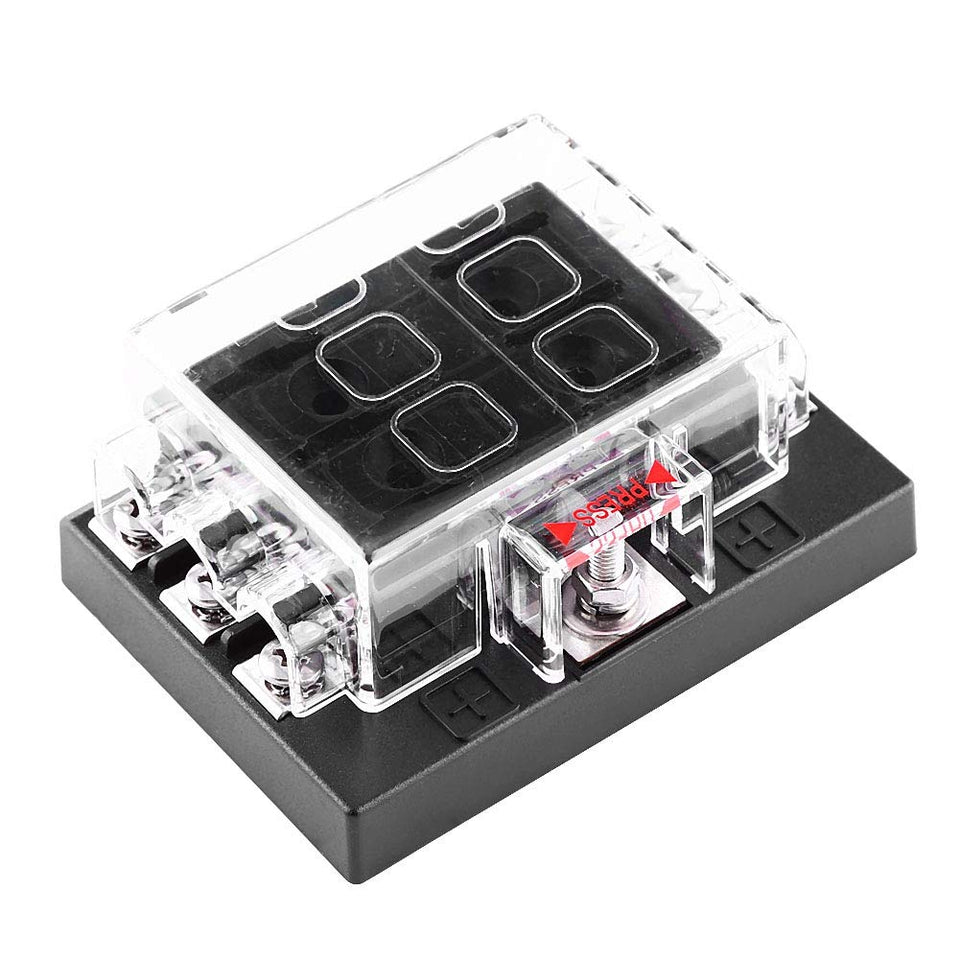 Caja de fusibles, Fydun DC32V Reemplazo del soporte del bloque de la caja de fusibles de la cuchilla del circuito de 6 vías Reemplazo para el carro del automóvil Auto Barco （ATC/ATO）