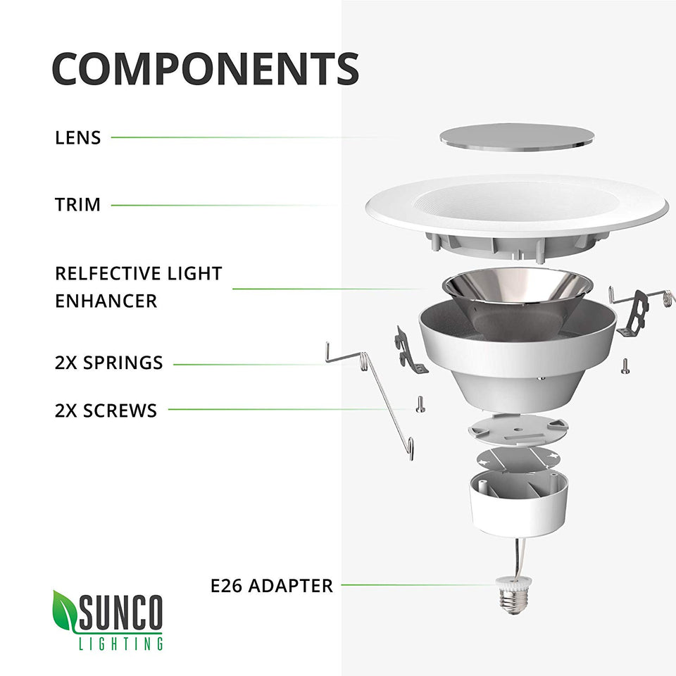 13 vatios 2,12 cm LED regulable accesorio de iluminación empotrada de modernización (=75 vatios) 5000 KB da y sobrevuela Energy Star, UL, lámpara de techo LED - 965 lúmenes Downlight LED empotrable