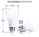 Hyperikon LED A19 Dimmable Bulb, 9.5-Watt (60-Watt Equivalent), 3000K (Soft White Glow), CRI90+, 800 Lumens, Medium Screw Base (E26), 340° Omnidirectional, UL-Listed