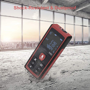 WZTO Medidor Láser de Distancia Digital, Telémetro Láser 40m Mini Portátil Metro Láser, Alta Precisión ±1.5 mm, Pantalla Retroiluminada LCD, Gran Capacidad de Almacenamiento, Rápida Medición, Area Volume
