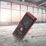 WZTO Medidor Láser de Distancia Digital, Telémetro Láser 40m Mini Portátil Metro Láser, Alta Precisión ±1.5 mm, Pantalla Retroiluminada LCD, Gran Capacidad de Almacenamiento, Rápida Medición, Area Volume