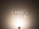 Hyperikon LED A19 Dimmable Bulb, 9.5-Watt (60-Watt Equivalent), 3000K (Soft White Glow), CRI90+, 800 Lumens, Medium Screw Base (E26), 340° Omnidirectional, UL-Listed