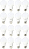 AmazonBasics Bombilla LED de 60 W equivalente, blanco neutro, regulable, A19, paquete de 16 unidades