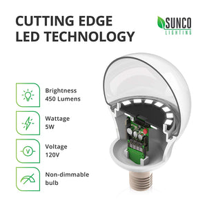 Sunco Lighting G14 - Lámpara de techo (5 W, no regulable), 10 unidades, 3000K Blanco (Warm White)