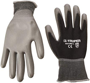 Truper GU-113 Guantes de nylon, recubierto de poliuretano, puño tejido.